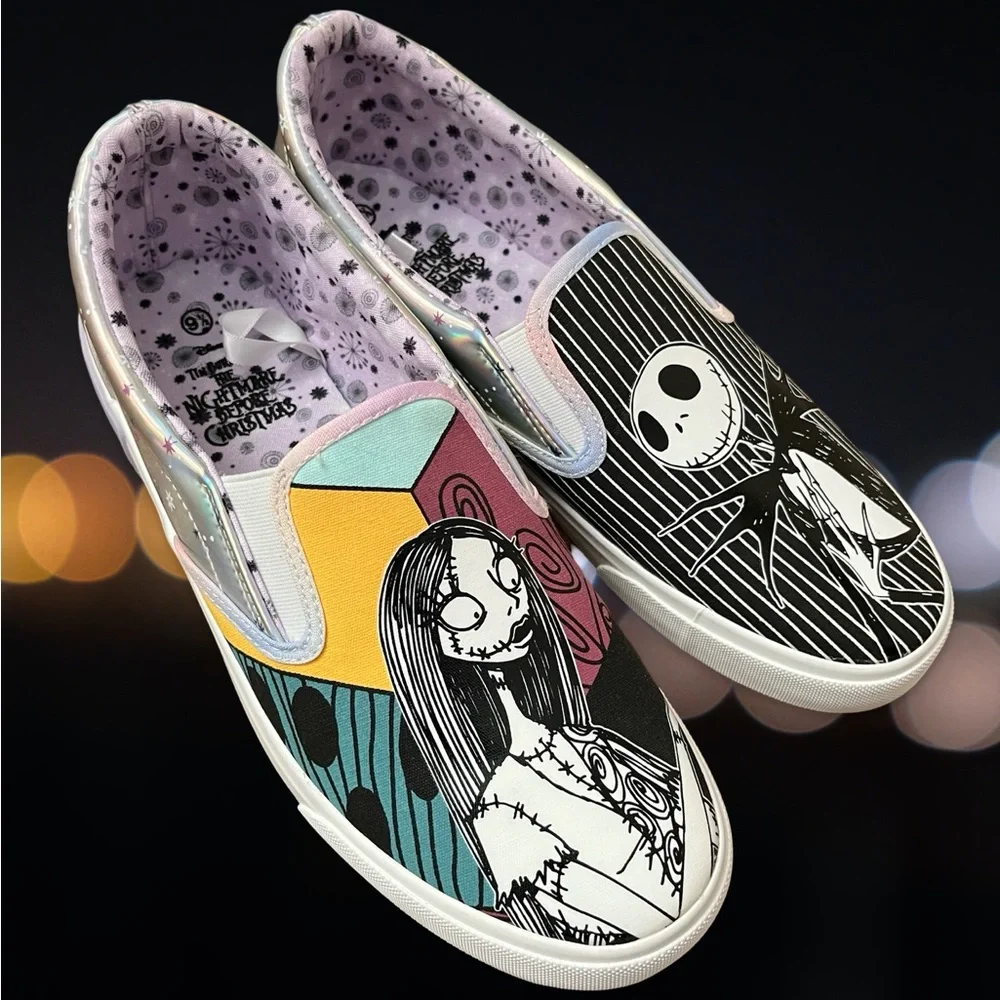 Women’s Disney Nightmare Before Christmas Low Top Slip-on Sneakers Size 9.5